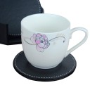 Sottobicchieri in pelle con supporto 6 pz 2