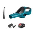 Souffleur à feuilles sans fil avec moteur sans balais 5500 W et vitesse de l'air 180 m/s bleu-noir compatible avec les batteries Makita 1