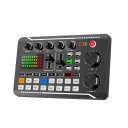 Sound Card with DJ Mixing Console and Voice Changer 190x120 mm Bluetooth Audio Interface for Streaming Singing ABS Plastic 3