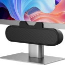 Soundbar per PC 10 W stereo HD con controllo del volume USB A e USB C 20 x 3 x 6,5 cm ABS nero con morsetto per monitor e notebook 2