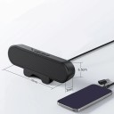 Soundbar per PC 10 W stereo HD con controllo del volume USB A e USB C 20 x 3 x 6,5 cm ABS nero con morsetto per monitor e notebook 4