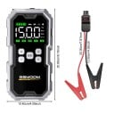 Source de démarrage pour voiture 12 V 6000 A 21800 mAh avec compresseur 10 bar écran lampe de poche signal d'urgence charge de téléphones charge 2