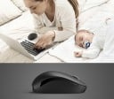 Souris d'ordinateur sans fil avec récepteur USB 2,4 GHz Résolution 1600 DPI Trois boutons Alimentation par piles AA Dimensions 10 x 6 x 3,8 cm Couleur 3