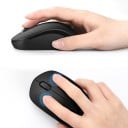 Souris d'ordinateur sans fil avec récepteur USB 2,4 GHz Résolution 1600 DPI Trois boutons Alimentation par piles AA Dimensions 10 x 6 x 3,8 cm Couleur 4