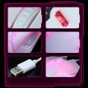 Souris de jeu pour ordinateur avec éclairage dans sept couleurs Câble USB de 1,4 m Résolution allant jusqu'à 1000 DPI Dimensions 124 x 68 x 35 4