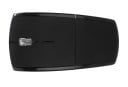 Souris sans fil pliable pour ordinateur portable et PC 2,4 GHz Récepteur USB miniature Sensibilité 1200 DPI Indicateur de batterie Alimentation 2x AAA 5
