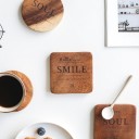 Sous-verre en bois avec inscription 2