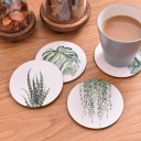 Sous-verre en bois avec motif de plantes 4