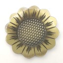 Sous-verre en cuivre en forme de tournesol 2