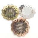 Sous-verre en cuivre en forme de tournesol 1