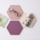 Sous-verre en silicone en forme d'hexagone C233 4