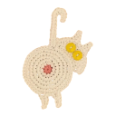 Sous-verre en tissu avec motif de chat dans un design ludique Isolant thermique résistant aux hautes températures Réutilisable sur la table 3