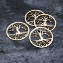Sous-verres en bois sculptés 10 pcs 3