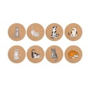 Sous-verres en liège avec un chat et un chien 2 pcs 2