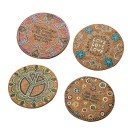 Sous-verres en liège hippie 4 pcs 2