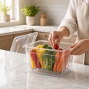 Sous Vide Behälter 11 l mit Deckel und Edelstahlrost Abnehmbare Trennwände Edelstahl 304 und Polycarbonat Transparent Zubehör 21
