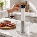 Sous vide βυθιζόμενη συσκευή Wancle 1100 W Αδιάβροχη LED οθόνη αφής Ακρίβεια ±0,1 °C Αφαιρούμενος ανοξείδωτος σωλήνας Λευκός Για κρέας και ψάρι 5