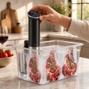 Sous vide immersion cooker M800A 1100 W Waterproof IPX7 LCD touch display Accuracy ±0,1 °C 25–90 °C Flow rate 7–8 l/min Stainless steel 9