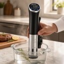 Sous vide immersion cooker Wancle 1100 W LCD touchscreen Precision ±0,1 °C For containers up to 20 l Stainless steel IPX7 Black For meat and fish 3