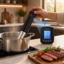 Sous vide ponorný vařič INKBIRD ISV-300W WiFi a aplikace s recepty 1000 W Přesnost 0,1 °C 0–90 °C Vodotěsný IPX7 EU zástrčka Černý 3