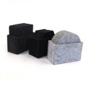 Sousplat de feltro com suporte 8 pcs 2