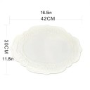 Sousplat de silicone recortado 42x30 cm Padrão floral retro Sousplat de cozinha à prova de água decoração para café e loiça 2