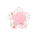 Sousplat flor 15,5 cm Base para chávenas e copos Base decorativa em tecido para mesa em poliéster 5