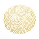 Sousplat metálico com padrão floral 3