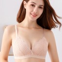 Soutien bralette de renda para mulheres Copos com bordas onduladas Largura sob os seios Fecho com ganchos Algodão com poliéster e spandex 5