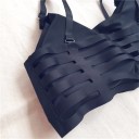 Soutien-gorge bralette de sport sans armatures avec bandes au dos Bretelles réglables Taille universelle pour un tour de poitrine de 62 à 92 cm 8