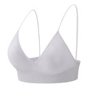 Soutien-gorge bralette triangle pour femme avec décolleté en V profond sur des bretelles fines et un dos bas avec un large bas élastique 10