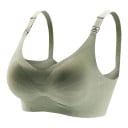 Soutien-gorge d'allaitement avec surface lisse et décolleté en V avec des agrafes sur les bretelles pour un allaitement facile 2