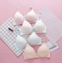 Soutien-gorge en coton pour femmes pour un usage quotidien Bonnets lisses et moulés Bretelles réglables Fermeture à crochets à l'arrière 5