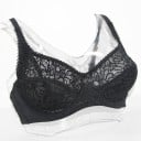 Soutien-gorge en dentelle pour femmes avec nœud Bonnets entièrement en dentelle avec motif floral Bordure ondulée Bande inférieure 2