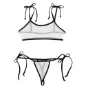 Soutien-gorge et tanga transparent pour femmes P1098 5