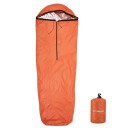 Spací pytel ľahký vodeodolný 210 × 80 cm nylon s hliníkovou fóliou kapucňa so sťahovaním zipsové zapínanie pre kempovanie turistiku 2
