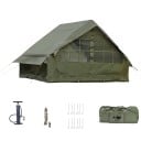 Spacious Inflatable Camping Tent in the Shape of a House 300 x 210 x 200 cm With Pump and Carry Bag Green For Camping and Outdoor Trips 4