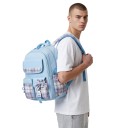 Spacious School Backpack 46 x 32 x 20 cm with Two Compartments and Side Pockets for Bottles with Padded Straps and a Checked Bow 10