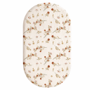 Spännbarnslakan upp till 83 × 43 × 5 cm Bomullsmuslin spännlakan Oval form Färgglad med mönster 1