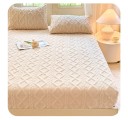 Spannbetttuch aus elastischem Flanell 200 × 220 cm, Glattes weiches warmes Bettlaken, bleibt an Ort und Stelle, Muster mit Quadraten 8
