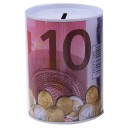 Sparebøsse i blik til børn og voksne 11 x 7,5 cm 3