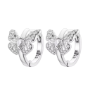 Sparkling Butterfly Earrings 925 Sterling Silver for Women Fashion Fine Jewellery with Shiny Design 1