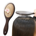 Spazzola da Massaggio per Capelli in Legno di Lusso 24 x 7,8 cm Spazzola da Donna con Palline in Acciaio Pettine Districante per Massaggio del Cuoio Capelluto 3