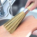 Spazzola di bambù per lavare piatti e pentole 2 pz Manico in legno con gancio per appenderlo Mazzo di setole di bambù Lunghezza circa 25 cm 2