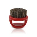 Spazzola per capelli e barba 6 x 6 x 6,5 cm Spazzola a mano con setole scure Spazzola professionale per la cura di capelli e barba 5