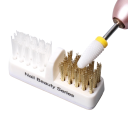 Spazzola per la pulizia delle punte della fresa per unghie 45 x 22 mm Spazzola portatile in rame Materiale di alta qualità Ecologica Strumento di pulizia per frese e trapani 4