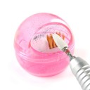 Spazzola per la pulizia di punte e teste di smerigliatrice per unghie 45 x 22 mm Spazzola portatile in rame con custodia in plastica 6 x 5,5 cm per strumenti per unghie 1