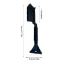 Spazzola per neve con raschietto per ghiaccio 2in1 44 cm Spazzola 17 cm Raschietto 9,5 cm Manico in schiuma Per parabrezza e finestre dell'auto 9