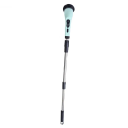 Spazzola rotante elettrica senza fili 125 cm con asta telescopica 6 testine 3000mAh ricarica USB-C spazzola per pulizia in materiale ABS 1