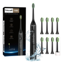 Spazzolino da denti elettrico sonico ricarica USB impermeabile IPX7 8 testine di ricambio promemoria 30s timer di 2 minuti ricarica rapida 1